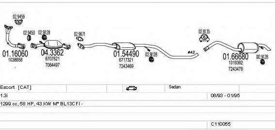 MTS C110055003758 Exhaust System